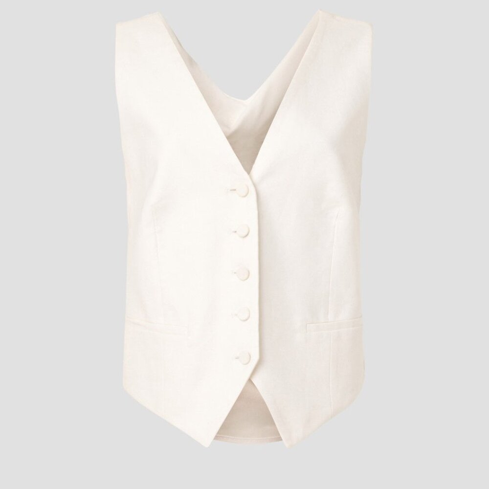 Nina Ricci Cady Drapped Open-Back Vest, 38 - Picture 3 of 10